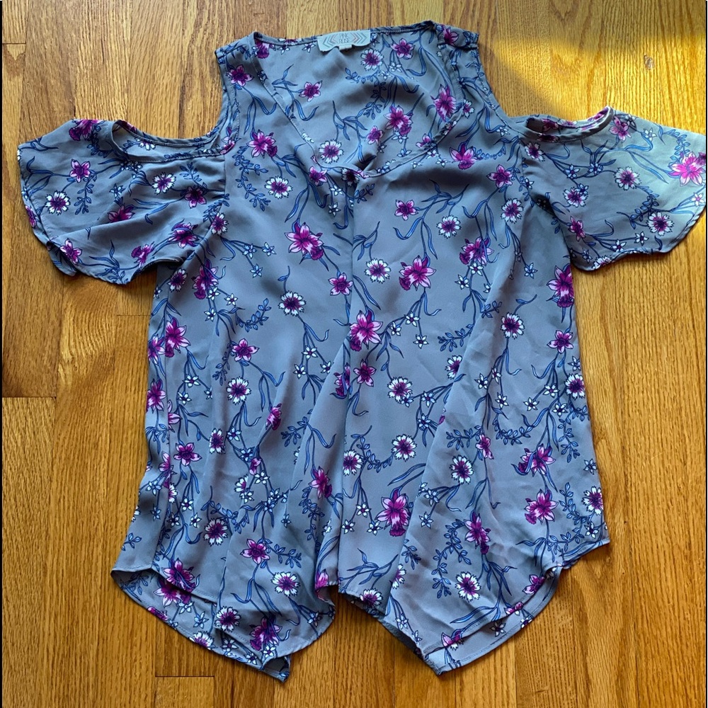 Floral Cold Shoulder Top